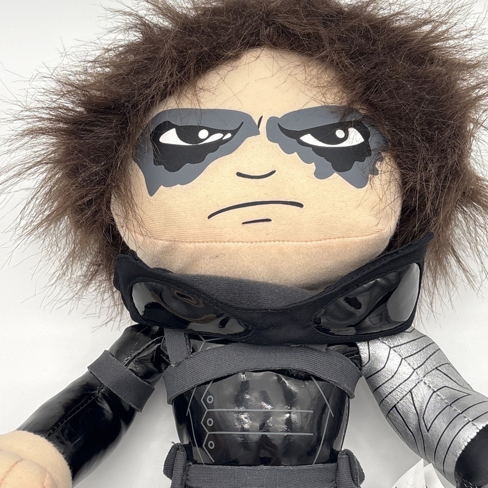 Rare 2014 Marvel Just Play Winter Soldier 15" Plush Doll Bucky Barnes Mask - Picture 9 of 11